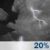 Slight Chance Thunderstorms. Chance for Measurable Precipitation 20% Slight Chance Thunderstorms. Chance for Measurable Precipitation 20%